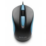 Delux DLM-137BU USB Black Blue Optical Mouse